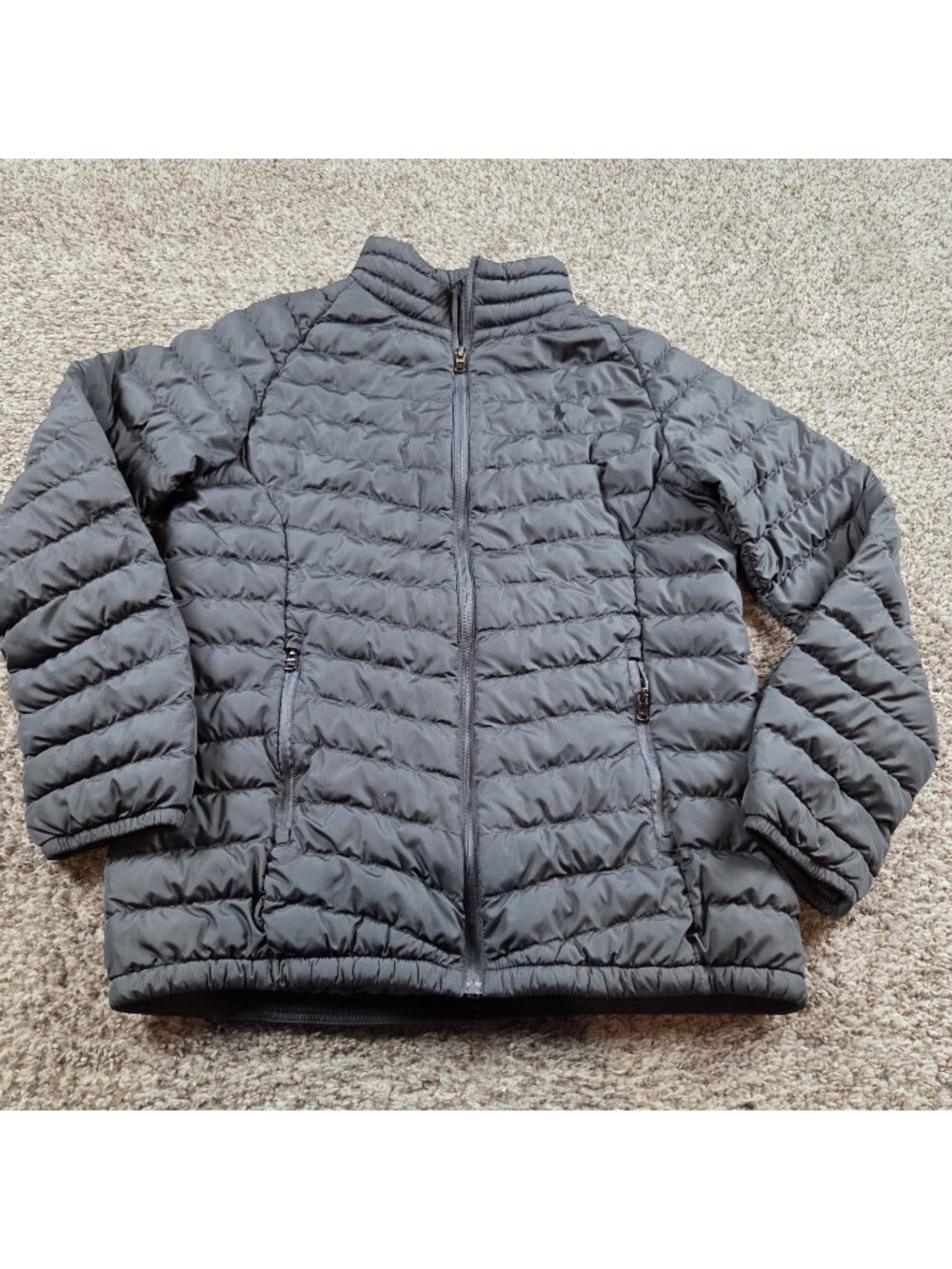Jordan Jumpman Puffer Jacket Boys XL Gray Full Zip Pockets